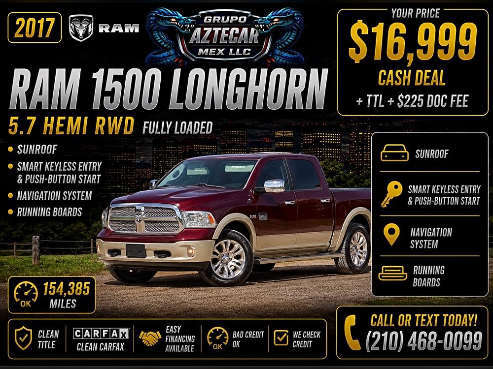 2017 RAM 1500 Laramie Longhorn Crew Cab 5'7's photo