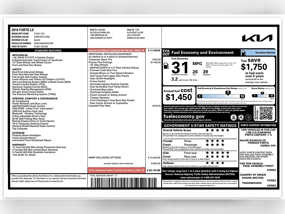 2016 Kia Forte LX - Photo 15