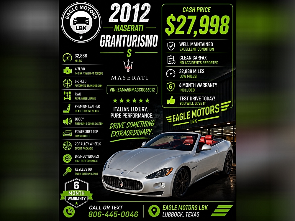 2012 Maserati GranTurismo