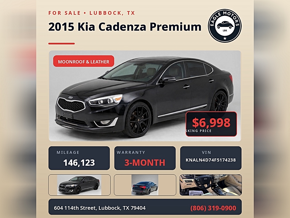 2015 Kia Cadenza Premium