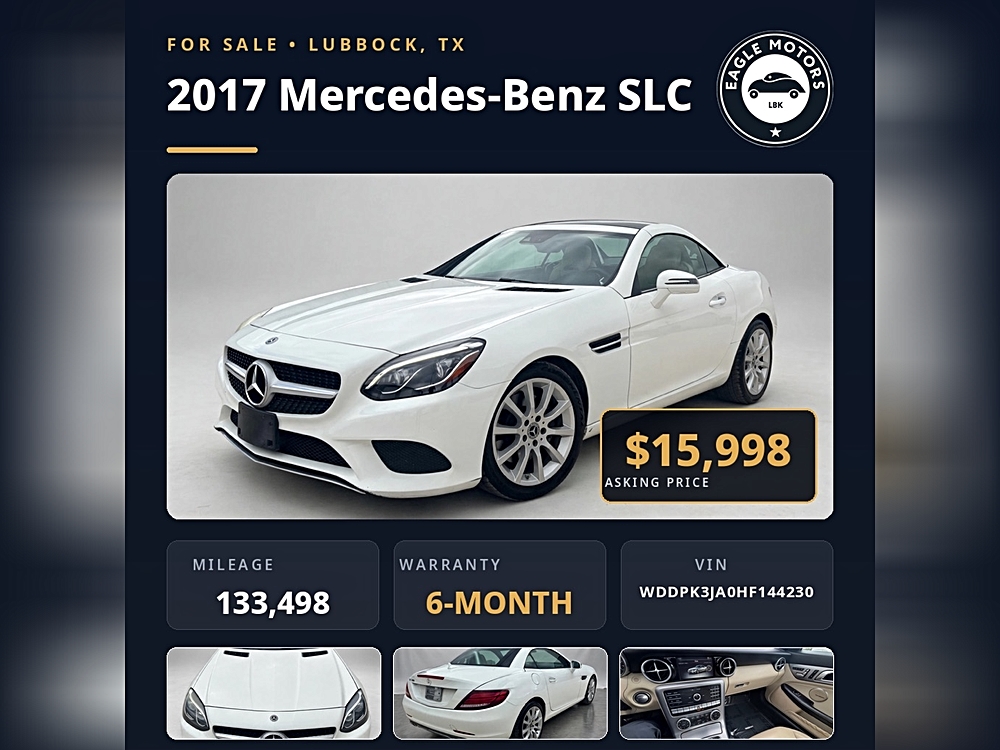 2017 Mercedes-Benz SLC Roadster SLC300