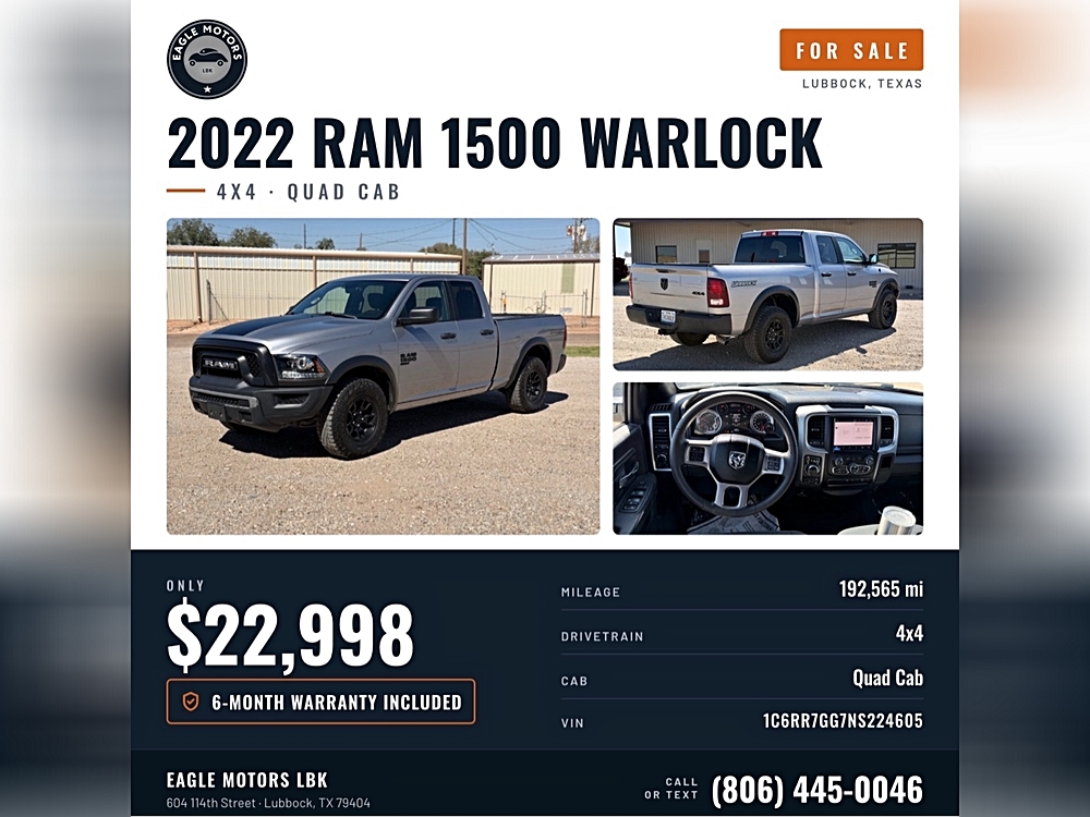 2022 RAM 1500 Classic Warlock