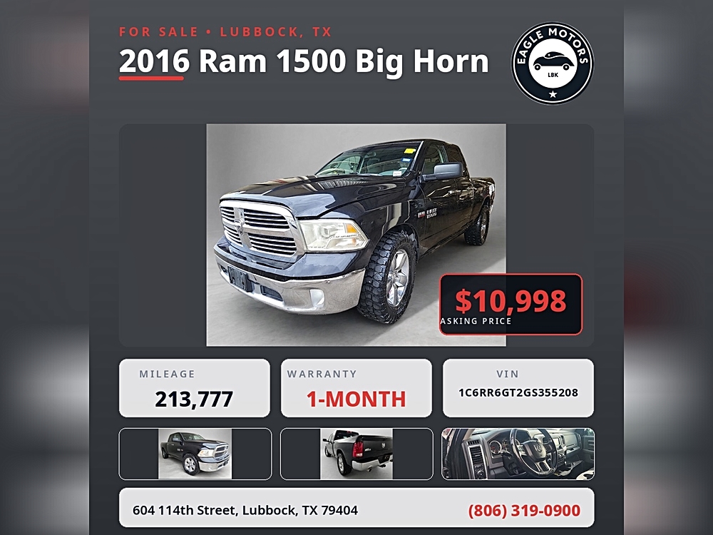 2016 RAM 1500 Pickup Big Horn/Lone Star