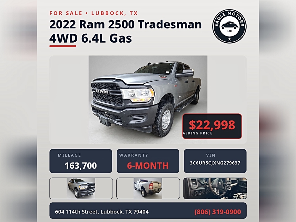 2022 RAM 2500 Pickup Tradesman