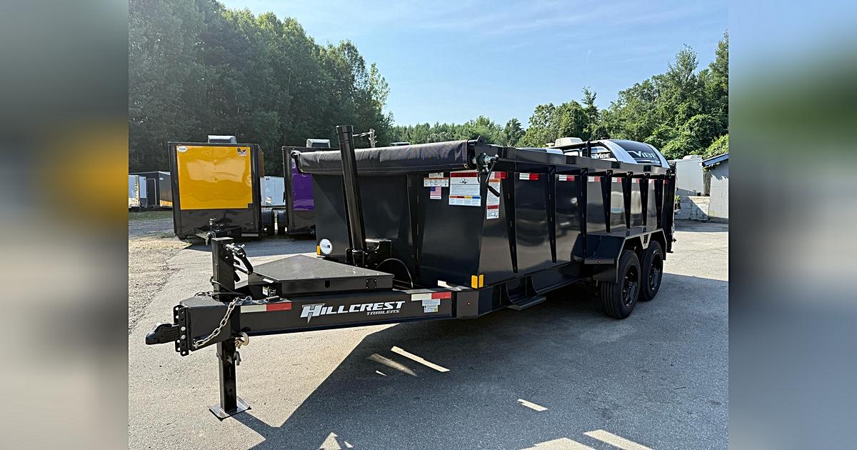 2026 Hillcrest Trailers 7X16 17600 GVWR DUMP TRAILER - 40 INCH SI